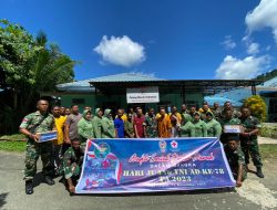 Peringati Hari Juang TNI-AD Yang Ke-78 Kodim 1805/Raja Ampat Gelar Baksos Donor Darah