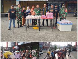 Berkah Ramadhan, Koramil 01 Manokwari Bersama Komunitas Truk bagi Ratusan Takjil Berbuka Puasa Kepada Warga