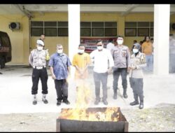 Ditresnarkoba Polda PB Musnahkan BB Narkotika Seberat 118,97 Gram