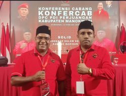 Selamat Atas Dikukuhkan Jhoni Muid, PDIP Manokwari Target Usung Kader di Pilkada 2030