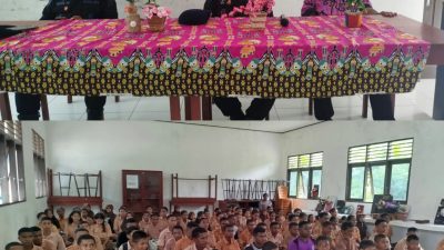 Dangki Brimob Sosialisasikan Wawasan Kebangsaan kepada Siswa SMPN 21 Raja Ampat