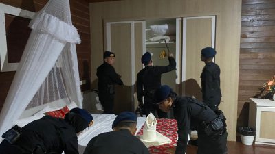 Demi Keamanan Peserta AVC Beach Tour Internasional, Polres Raja Ampat dan Gegana Brimob Sterilisasi Area Penginapan